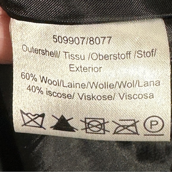 Bijenkorf Collection Eur. sz. 44 (US 12) heavyweight coat, wool blend, winter - Picture 13 of 16